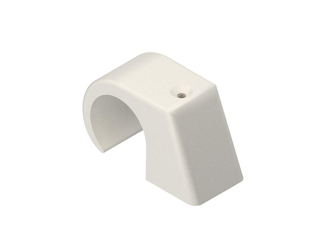 1727, Krallenschelle, ohne Nagel, für Kabel-Ø 21-24 mm, Kunststoff PE, RAL 7035, lichtgrau