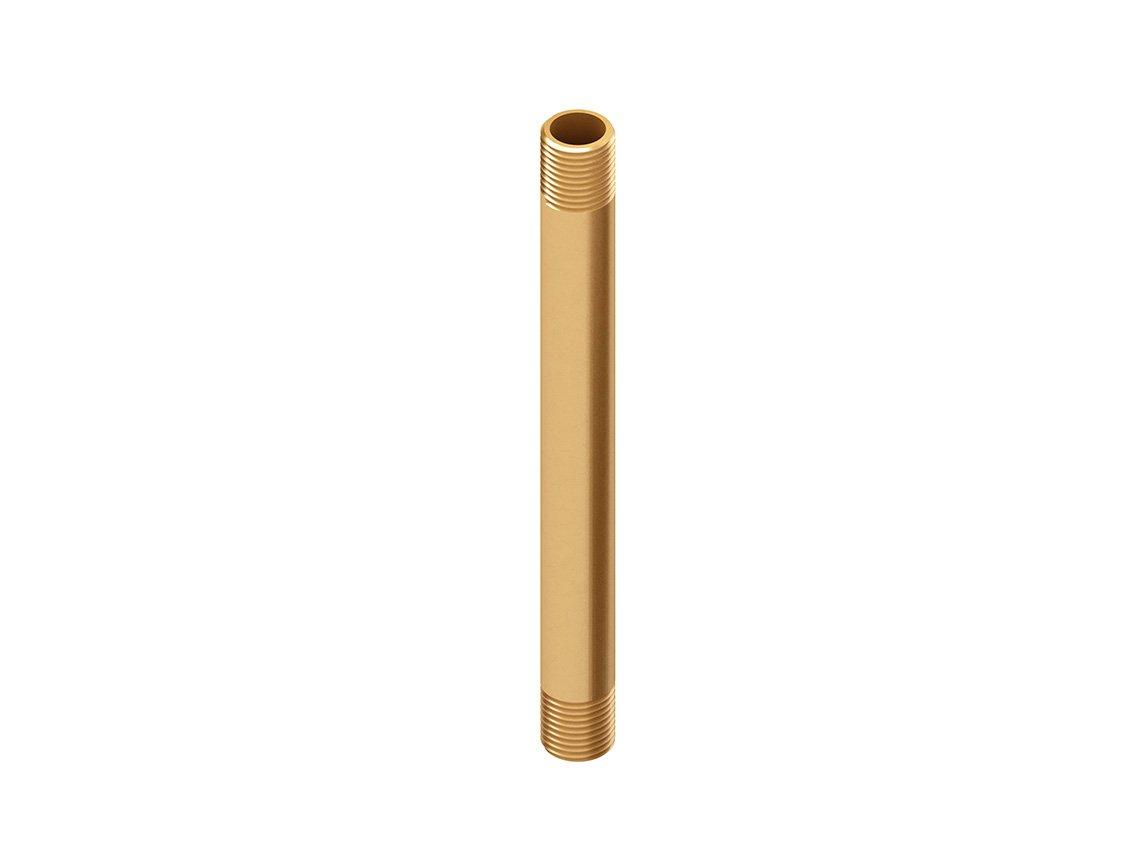 184/100, Gewindestutzen, mit beidseitigem Gewinde M10x1, Länge 100 mm, Messing, blank