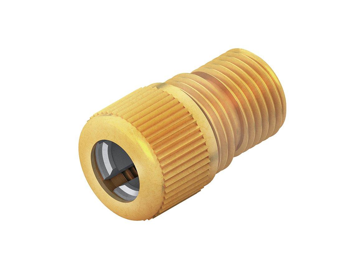 103, Klemmnippel, Länge 21 mm, Gewinde M10x1, für Kabel-Ø 5-7 mm, Messing, blank