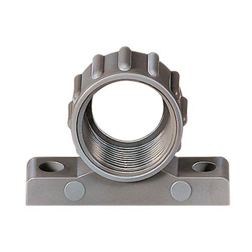 BWK-M, M25, Verschraubungs-Befestigungswinkel, Polypropylen grau, 2 Befestigungsbohrungen, M 25 x 1,5