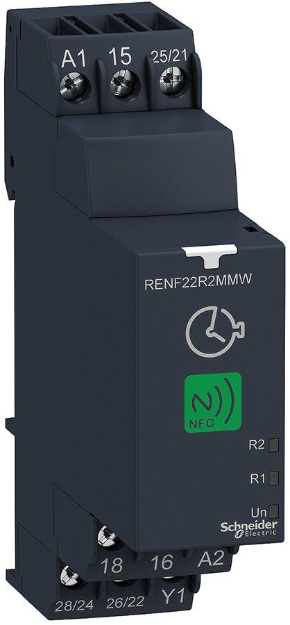 RENF22R2MMW, Multifunktions-Zeitrelais, NFC-Einstellung, 0,1 s-999 h, 24-240 VAC/DC, 2 W