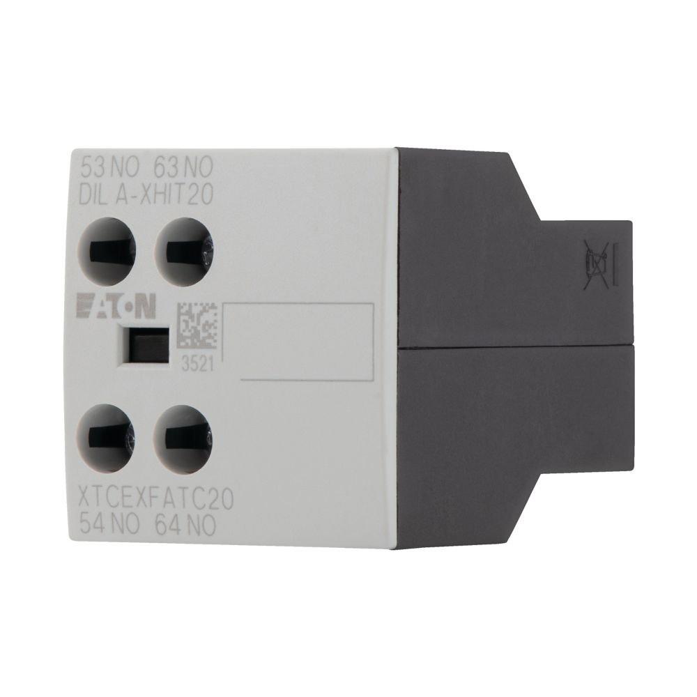 DILA-XHIT20, Hilfsschalterbaustein, Ausführung: hohe Ausführung, 2-polig, Ith= 16 A, 2 S, Frontbefestigung, Schraubklemmen, MSC