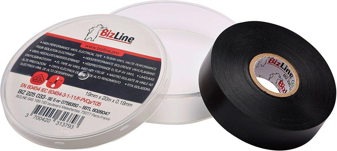 BIZ 225033, Hochleistungs-Vinylklebeband 19 mm x 0.18 mm - 20 m schwarz