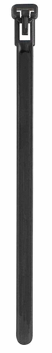 NKABIL7,6x200BL.01, Kabelbinder wiederlösbar, 7.6x200mm, Farbcode schwarz UV-stabilisiert