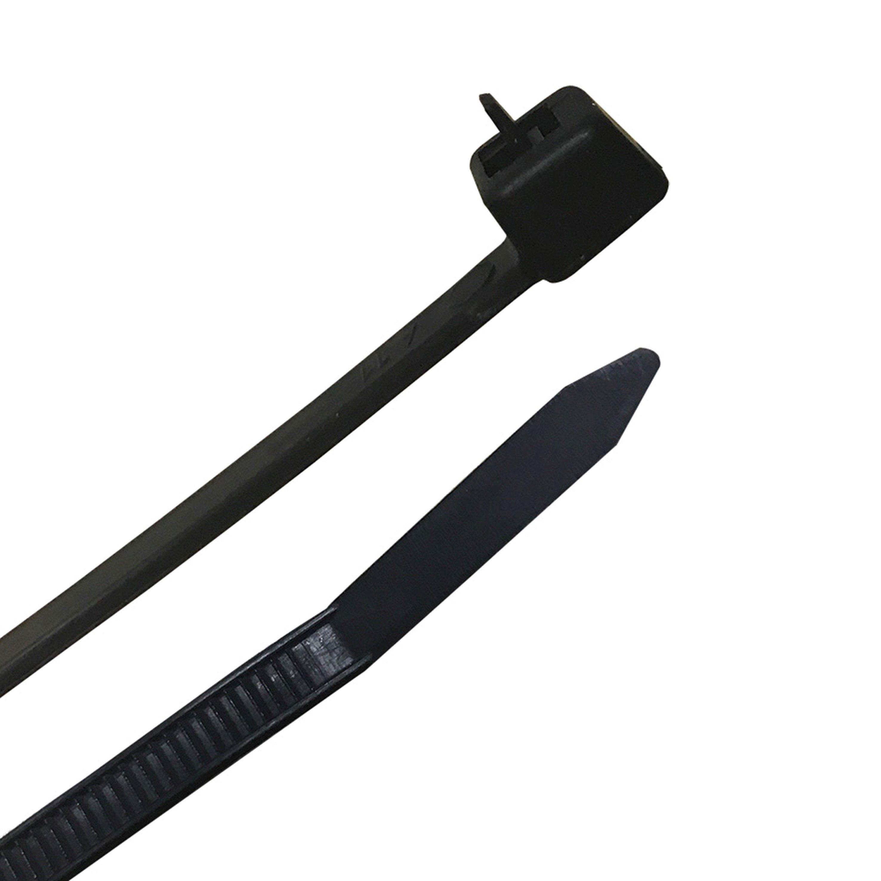 NKABIL3,6x100BL.01, Kabelbinder wiederlösbar, 3.6x100mm, Farbcode schwarz UV-stabilisiert