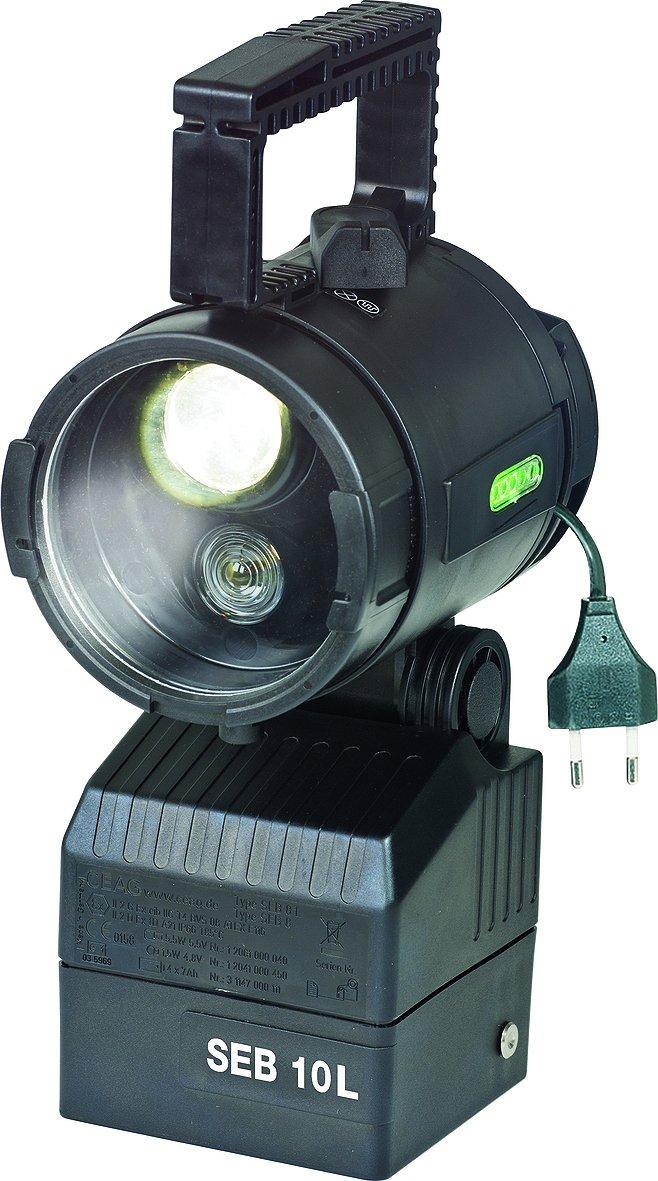 1 1147 000 810, Ex-Handscheinwerfer SEB 10/10L für ladbare LiFePO4-Batterie, SEB 10L mit zweilinsigem Hochleistungs LED-System, Streulinse und Batterie (ladbar direkt