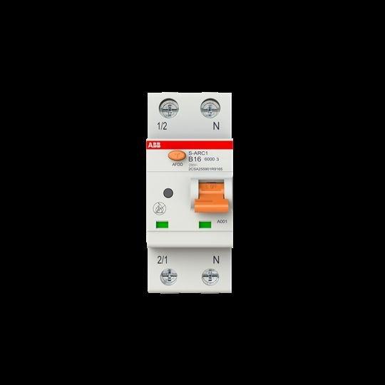 S-ARC1 B16, AFDD+LS, 6 kA, 2 TE 1P+N 16 A B-Char. Fehlerlichtbogen-Schutzeinrichtung + LS