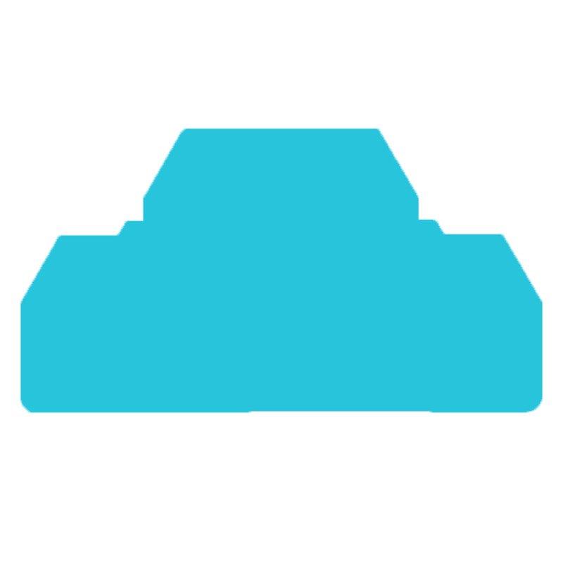 ZAP/TW ZDK2.5 BL, Trennwand (Klemmen), blau, Höhe: 79 mm, Breite: 1.5 mm, V-0, Wemid