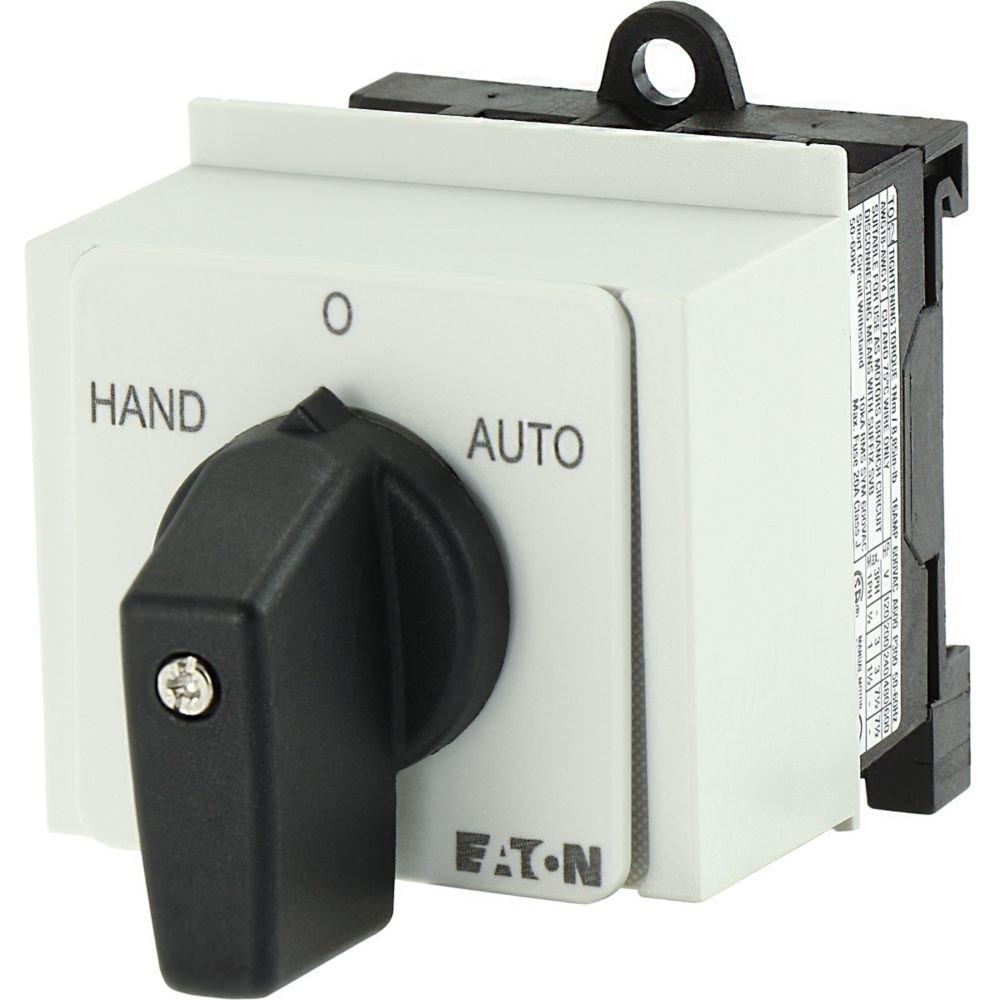 T0-1-15431/IVS, Umschalter, 20 A, Installations-Verteiler-Einbau, 1 Kontakteinheit(en), Kontakte: 2, rastend, HAND-0-AUTO, Design: 15431