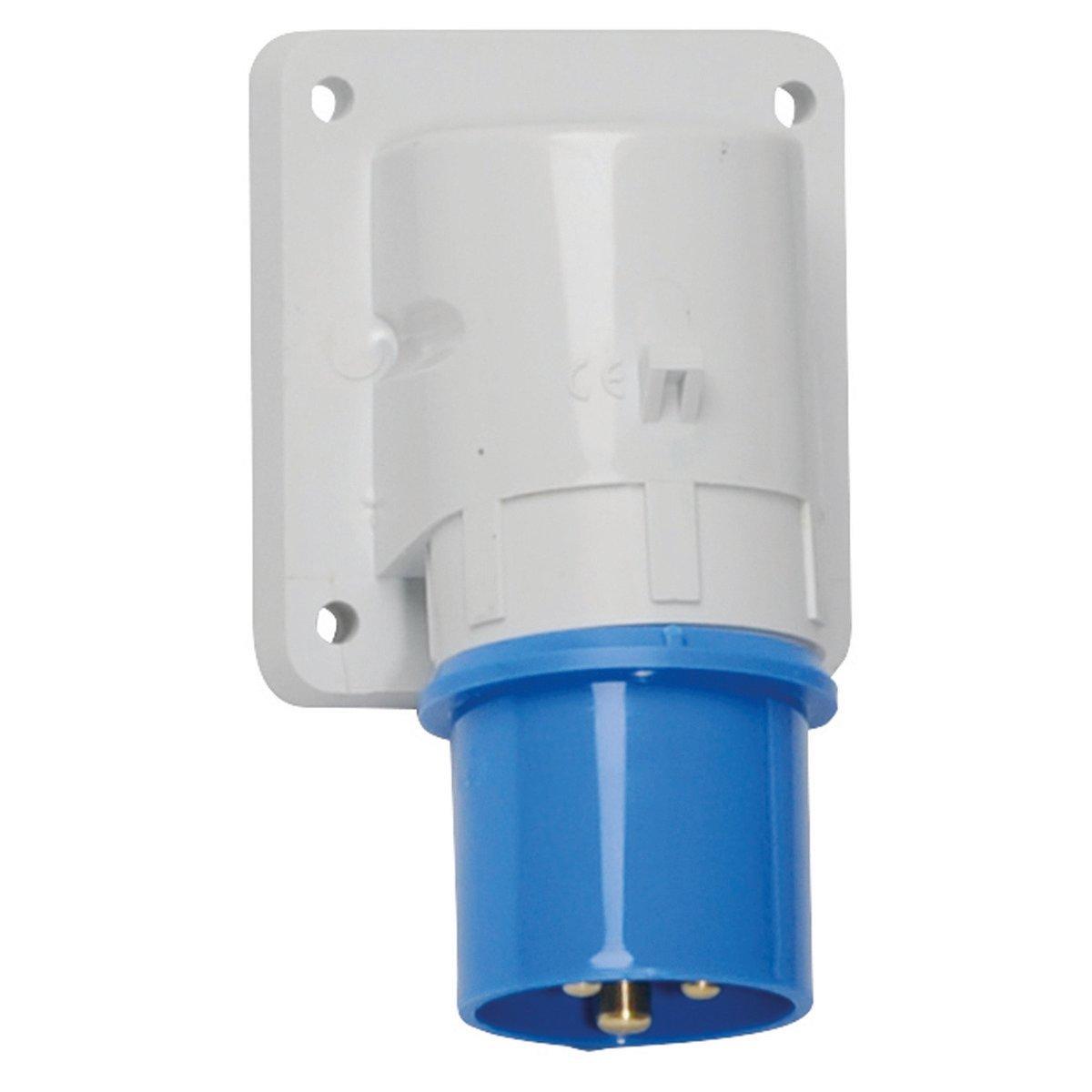 261/CEE-Gerätestecker 16A230V6h3pIP44, Aufbaugerätestecker 16A 3p 230V 6h, IP44