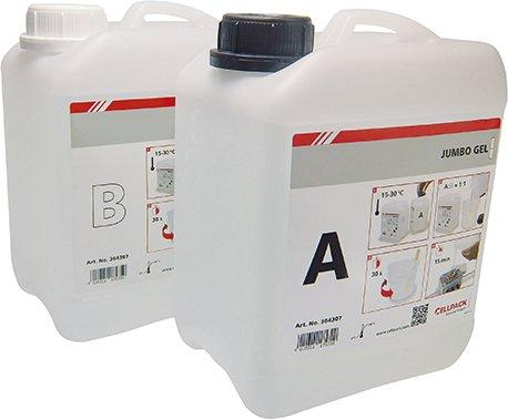 JUMBO GEL/5000ml, 2-Komponenten-Gel auf Silikonbasis, zum ökonomischen Vergießen großer Mengen