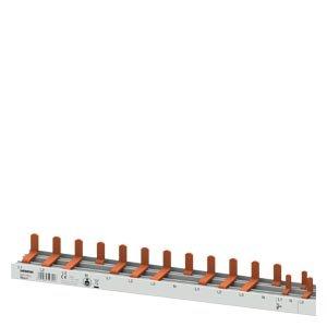 5ST3790-2, Stiftsammelschiene 10mm2, 4-phasig, 1x (3PH+N) + 2x (3PH+N) + 45x (1PH+N), 1009mm schneidbar