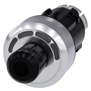 3SU1050-4WS10-0AA0, ID-Schlüsselschalter, 22 mm, rund, Metall, hochglanz, schwarz, RFID, O-I-II-III