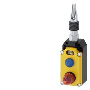 3SE7150-1BH04, Sicherheits-Seilzugschalter Metallg., 2xM25x1,5, 1S/1Ö,Verrastung, gelber Deckel