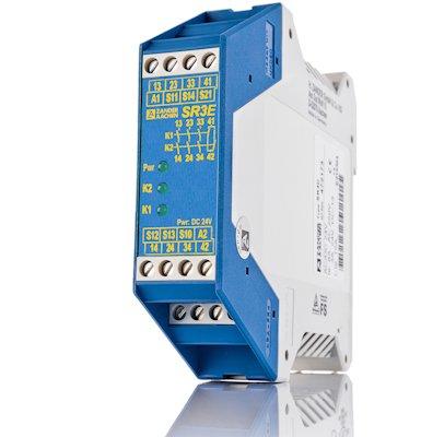 SR3E, Not-Aus-Relais SR3E 24V, 3 Sicherheits-, 1 Hilfskontakt  inkl. feste Schraubklemmen