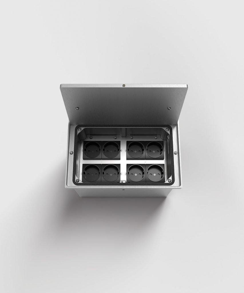 8308A-2-3, 4x Schuko, 4x RJ45 2fach,