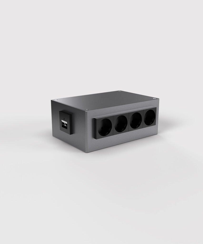 1210-1-7, 8x Schuko, 2x RJ45 2fach,