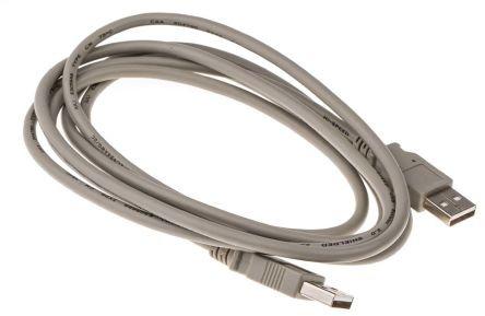 1828828, RS PRO USB-Kabel, USBA / USBA, 2m USB 2.0 Grau
