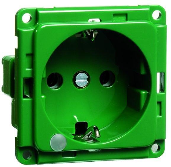 D 6511.42 ME LED/4, Steckdose SCHUKO Einbau grün,LED