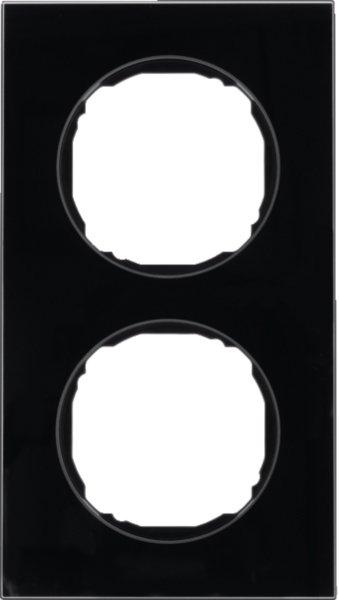 10122616, Rahmen 2fach, flach, R.8, Glas schwarz