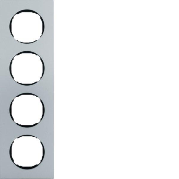 10142674, Rahmen 4fach, flach, R.8, Aluminium