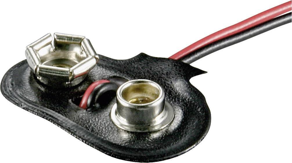 9V-T-Clip, Beltrona 9V-T-Clip Batterieclip 1x 9 V Block Druckknopfanschluss (L x B x H) 26 x 13 x 8 mm
