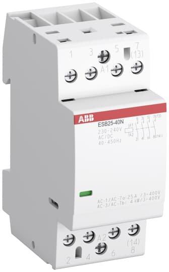 ESB25-40N-01, Installationsschütz 25A, 4S/0Ö, 24 V AC/DC