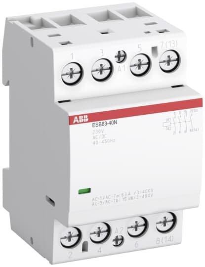 ESB63-40N-06, Installationsschütz 4S/0Ö, 230 V AC/DC, 63A
