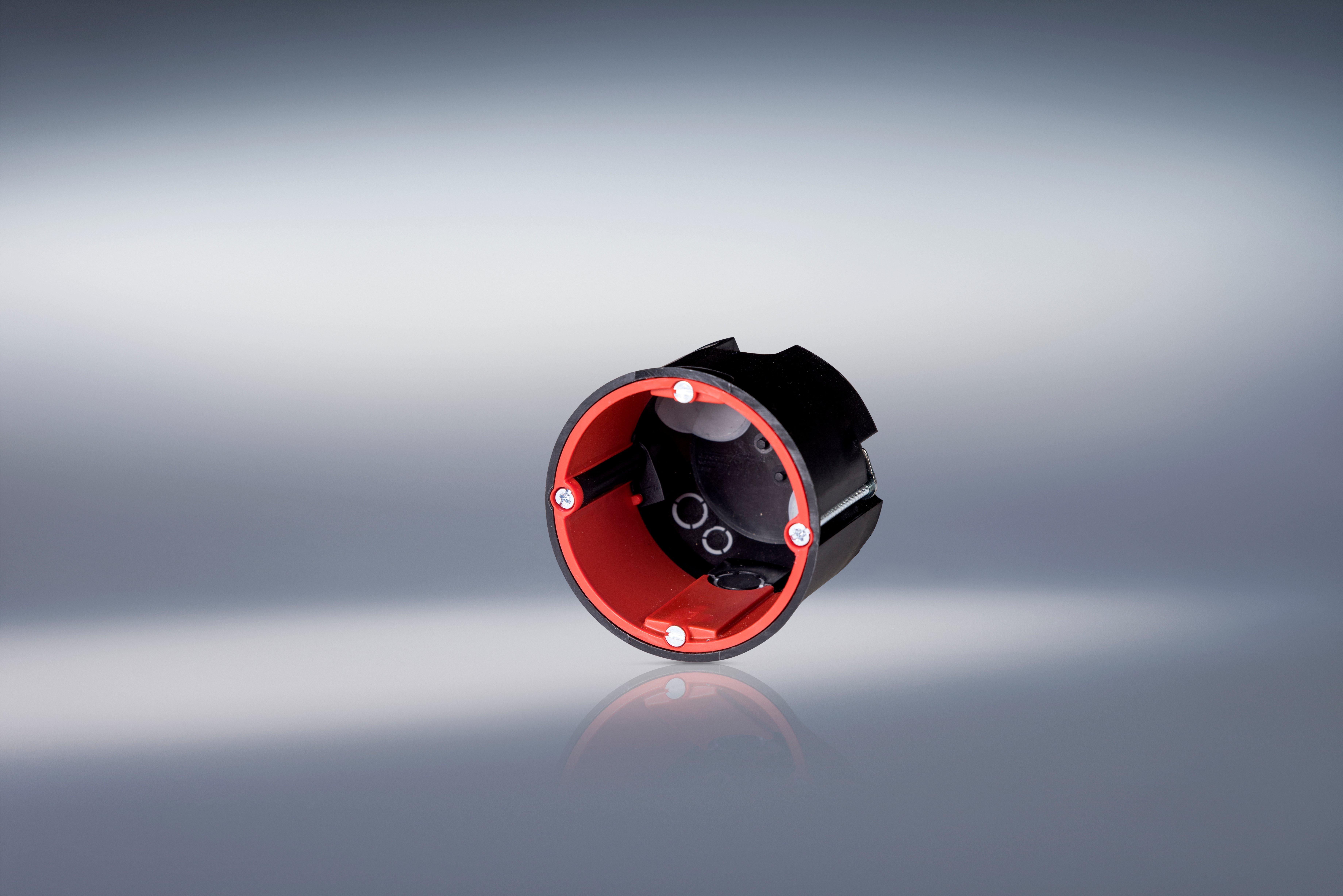 BS3700, HW Geräte-Verbindungsdose, BS3700, Ø 68mm, t=62mm, m. Leitungs- u. Rohreinführung