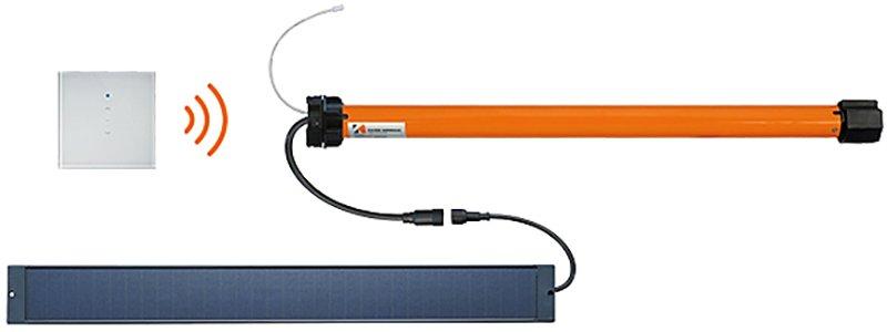 160006, Elektronischer Rollladenantrieb mit integriertem Akku & Funkempfänger, 6Nm, 24 U/min., inkl. Motorlager