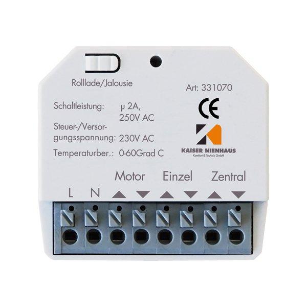 331070, Mehrfachsteuergerät 230V, UP, für einen Motor, mit Selbsthaltung
