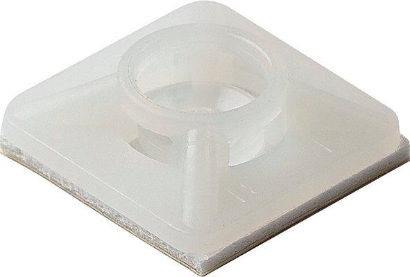 NKABISOK36TR.02, Klebesockel für Kabelbinder, Breite max 3,6mm, 19x19mm, transparent/natur