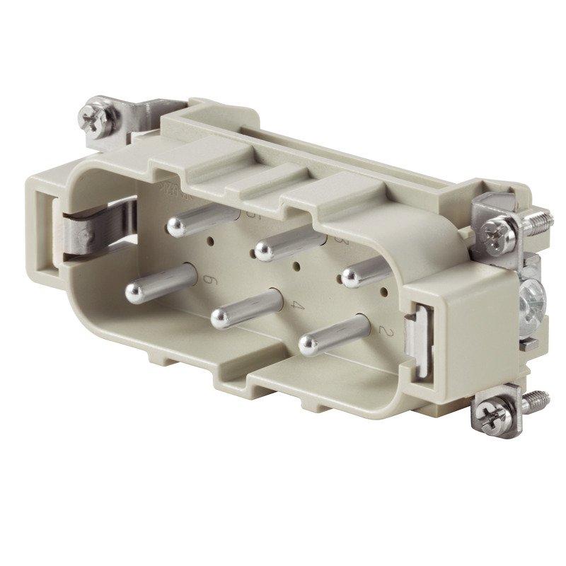 HDC HSB 6 MS, Kontakteinsatz (Industriesteckverbinder), Stift, 400 V, 35 A, Polzahl: 6, Schraubanschluss, Baugröße: 6