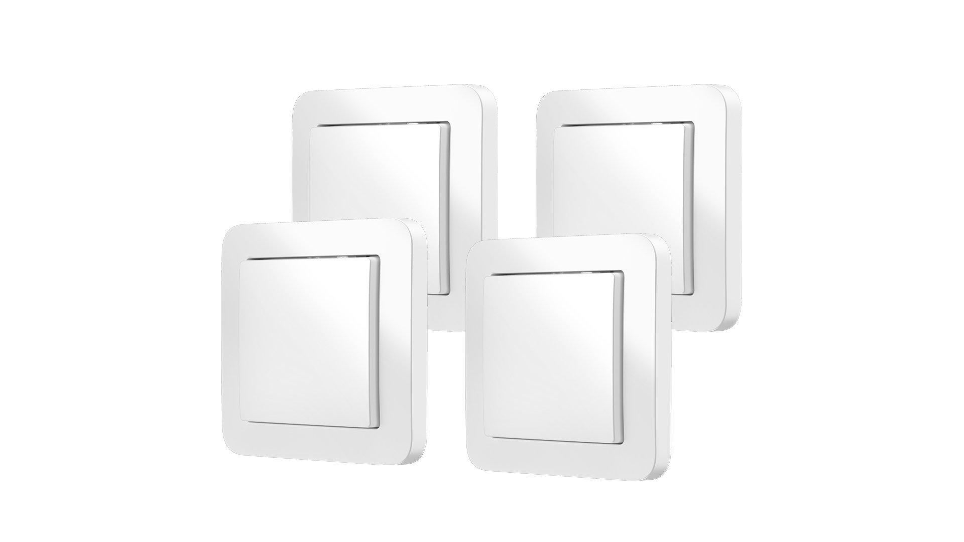 BMCT-AMS, Bosch Smart Home Wandschalter für smarte Aktoren, 4er Set, flexibel einsetzbar