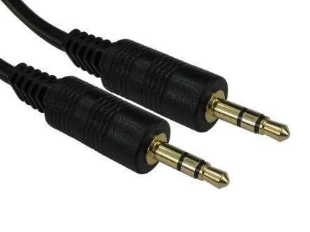 1924404, RS PRO Aux Kabel, Stereo-Jack, 3,5 mm / Stereo-Jack, 3,5 mm Stecker Stecker L. 1.2m Schwarz