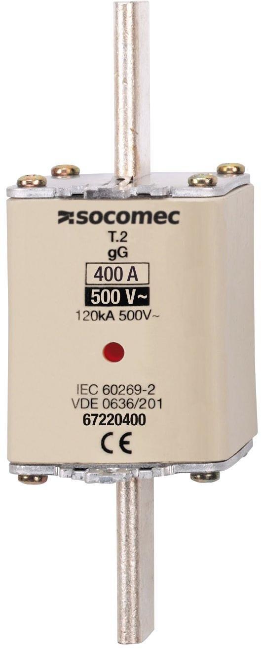 67220315, Messersicherung ohne Schlagbolzen Typ gG NH S2 500VAC 315A