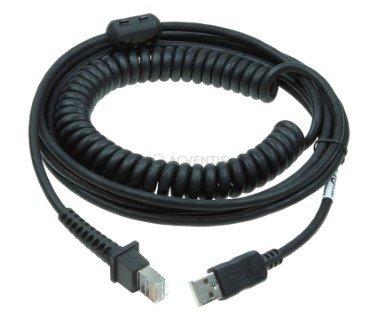 90A052289, Datalogic Anschlusskabel USB, Type A, spiral, TPUW, 5m, schwarz