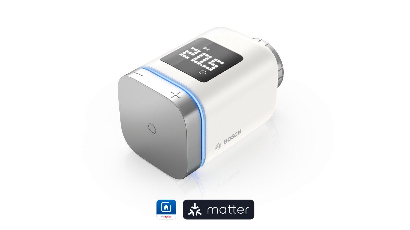 BTH-RAD, Bosch Smart Home Heizkörper-Thermostat II [+M], smartes Thermostat, flexibel nutzbar im Bosch Smart Home System oder herstellerübergreifend in Matter Systemen