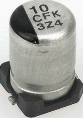EEEFK1V101GP VPE=5, Panasonic SMD Alu ELKO, 100MikroF, radial,±20%,35Vdc, D=8mm, bis 105°C