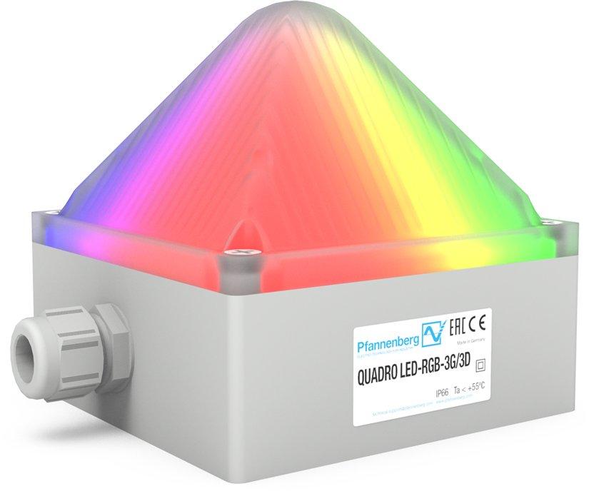 QUADRO LED-RGB-3G/3D LV, LED-Leuchte QUADRO LED-RGB-3G/3D ATEX,12-48DC,8cd,IP66/67
