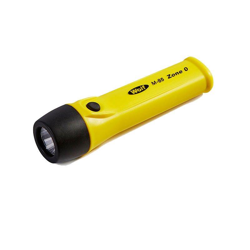 LY2M-85, EX-Batteriehandleuchte, High Power LED, Thermoplastgehäuse, gelb, Anti-Roll-Fuß