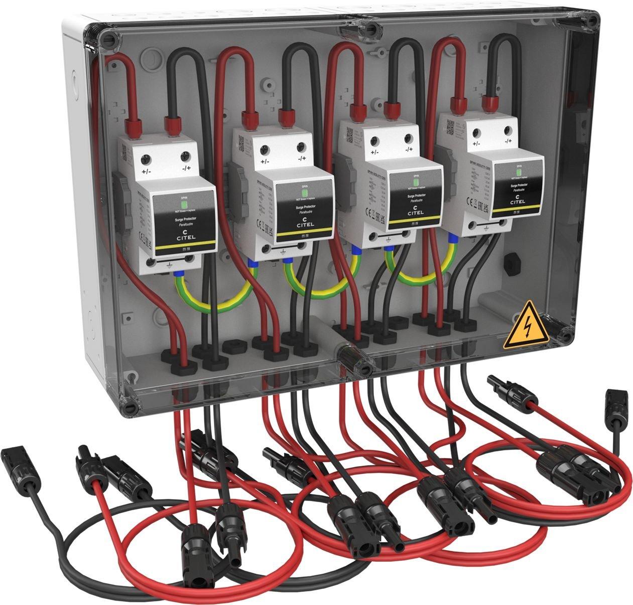 CiPlug4-DP40VG-1-XS, Generatoranschlusskasten mit SPD Typ 2+3 bis 1200 VDC, 4-MPPT, 1 String MC4