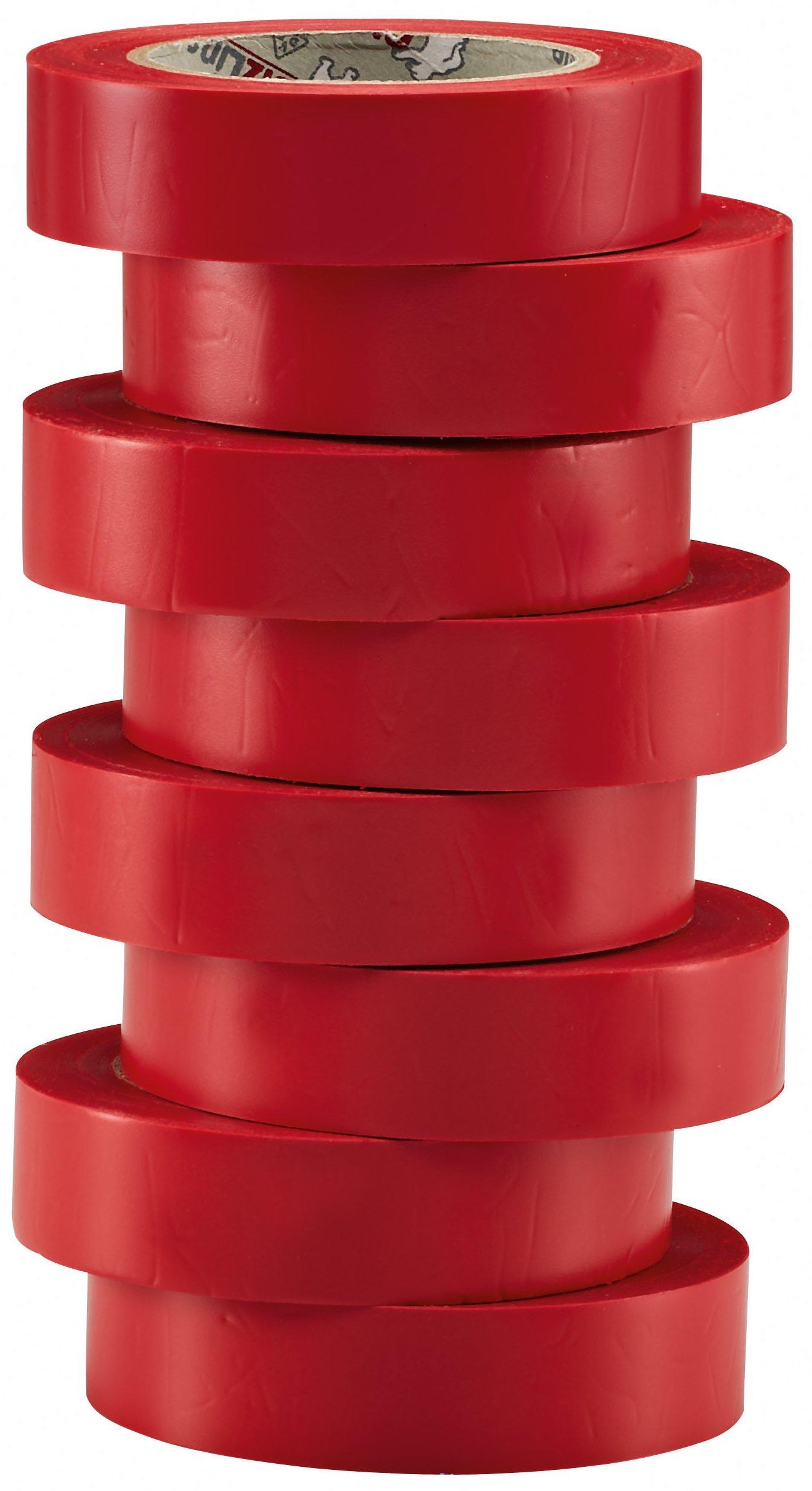 BIZ 350063, Isolierband / Markierungsband 15 mm x 0.15 mm - 10 m rot (x 8)