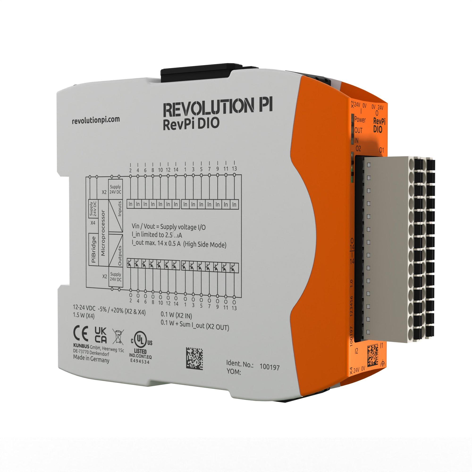 RevPi DIO, Erweiterungsmodul / RevPi I/O-Modul / Digitales Ein- und Ausgangsmodul