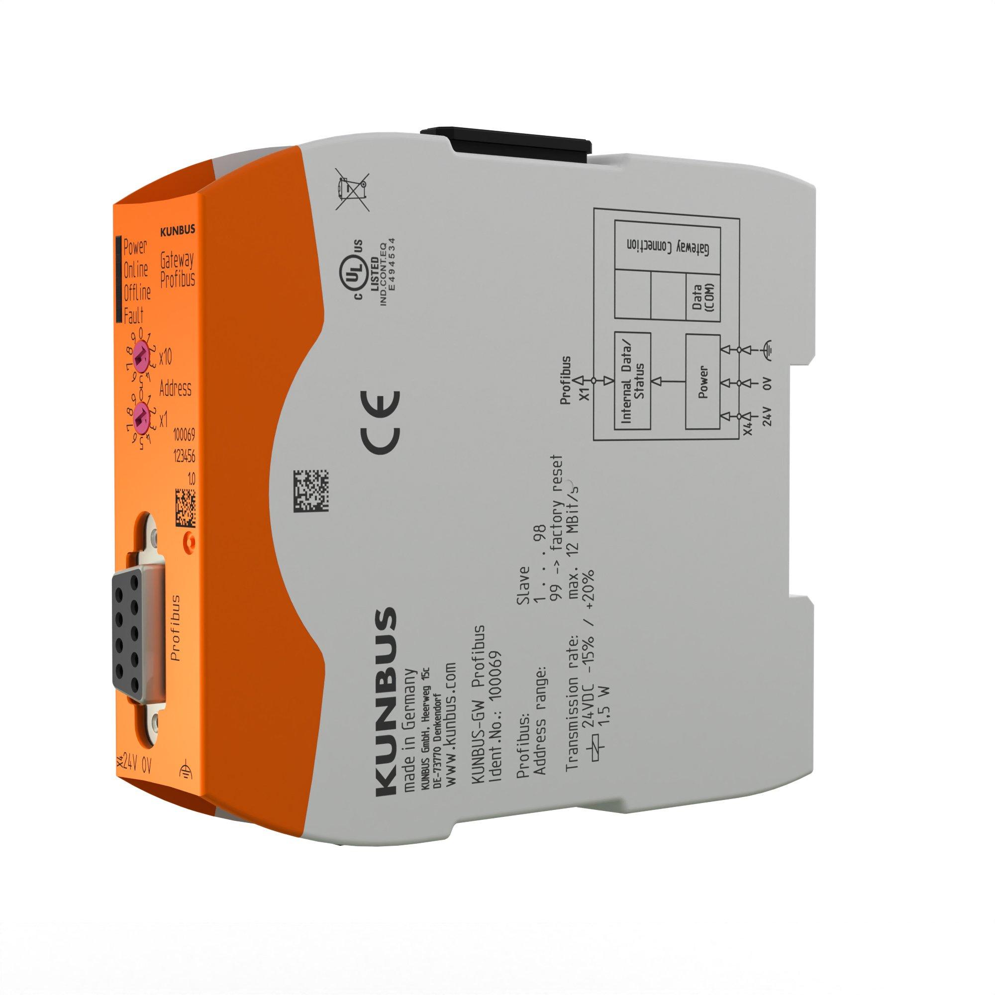 RevPi Gate PROFIBUS - Slave, Erweiterungsmodul / RevPi Gateway / nicht kompatibel mit RevPi Connect 4, RevPi Connect SE und RevPi Core SE / für jedes RevPi Gate ist eine Steckbrü