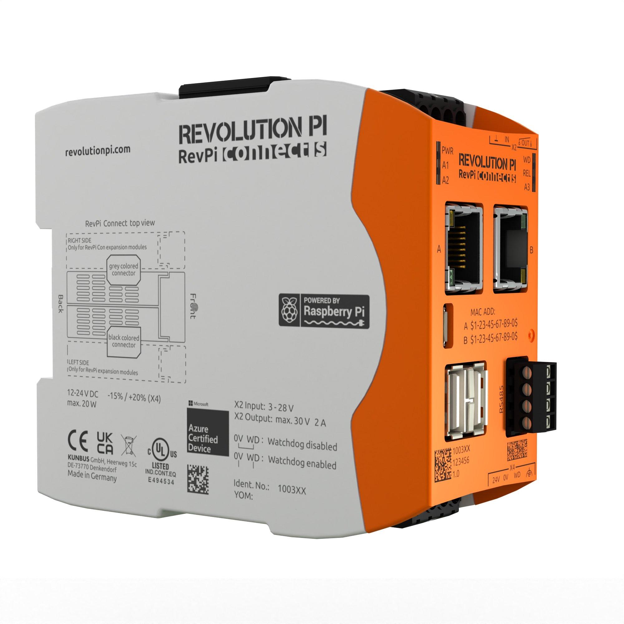 RevPi Connect S 16 GB, IIoT & Automatisierung advanced - RevPi Basismodul powered by Raspberry Pi CM 4S / zahlreiche Varianten, ideal für hoch performante Anwendungen, verb