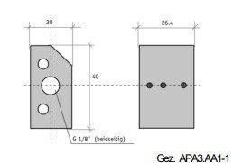 APA3.AA1-1, Sammelschiene 1-teilig, blau, ohne Kaskadenanschluss für APA1