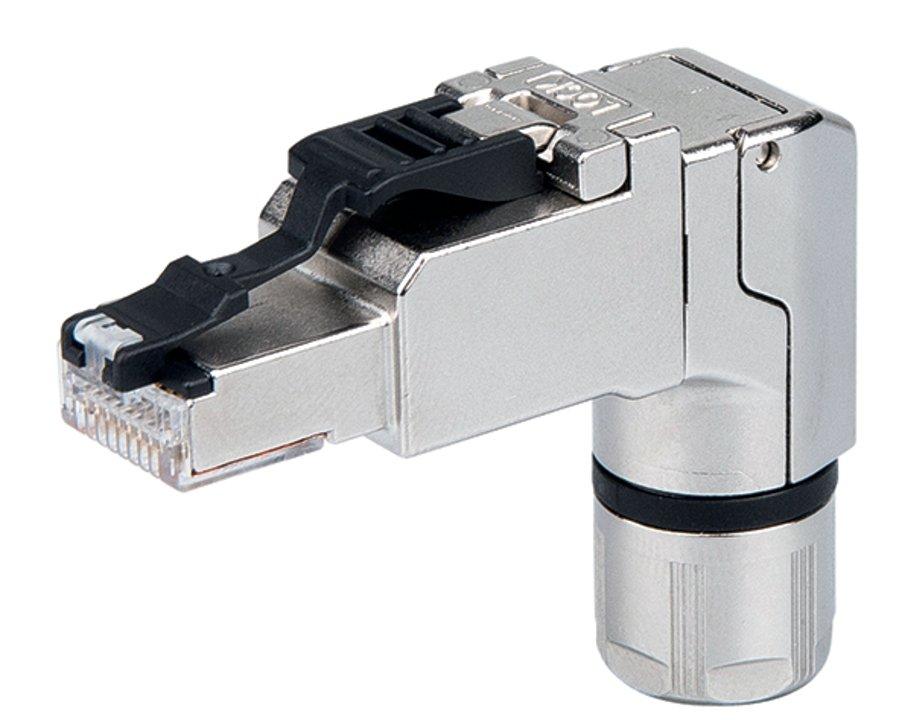 750-979/000-011, ETHERNET-Stecker RJ-45 Cat. 6A gewinkelt