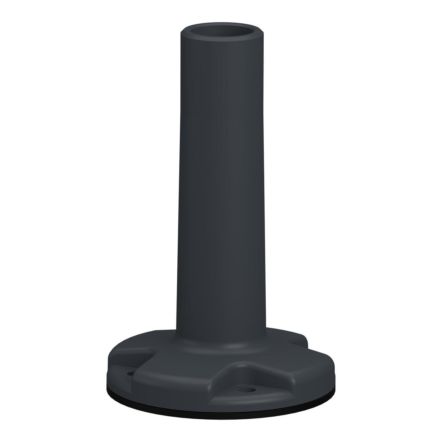 XVZ02, Befestigungsplatte mit Rohr, Harmony XV4/XV6/XVB7, modular, 100mm Rohr, Kunststoff, dunkelgrau