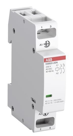 ESB20-11N-06, Installationsschütz 20 A, 1S/1Ö, 230 V AC/DC